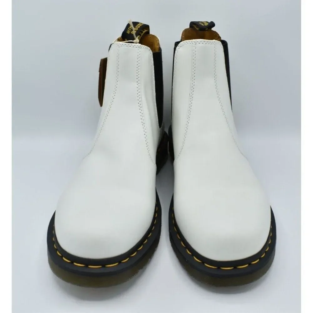 Dr Martens 2976 Mens Size‎ 14 White Smooth Leather Chelsea Boots Shoes